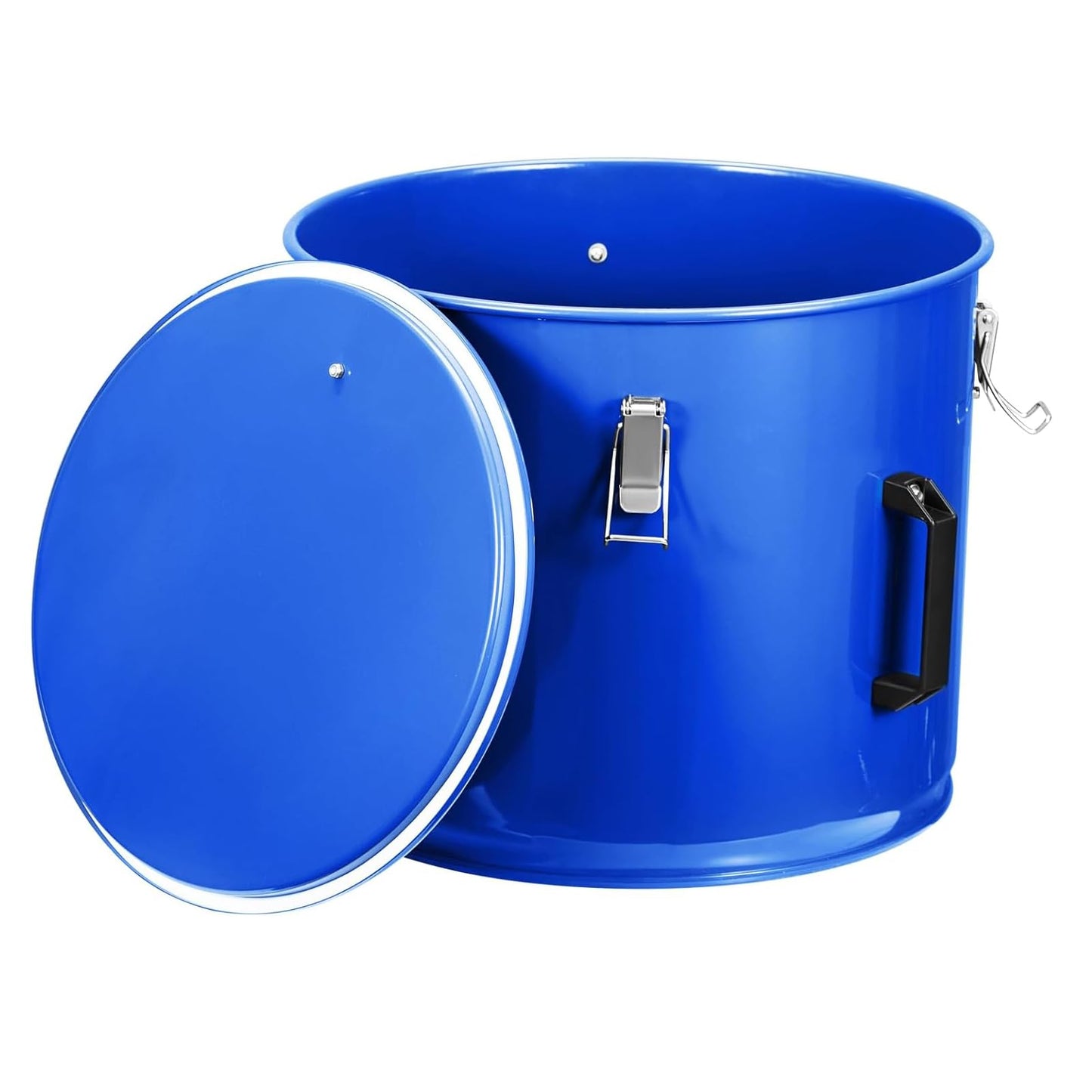 Fryer Grease Bucket, 10 Gal Oil Disposal Caddy, Carbon Steel with Rust-Proof Coating, Oil Transport Container with Lid, Lock Clips, Filter Bag for Hot Cooking Oil Filtering