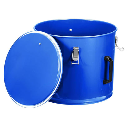 Fryer Grease Bucket, 10 Gal Oil Disposal Caddy, Carbon Steel with Rust-Proof Coating, Oil Transport Container with Lid, Lock Clips, Filter Bag for Hot Cooking Oil Filtering
