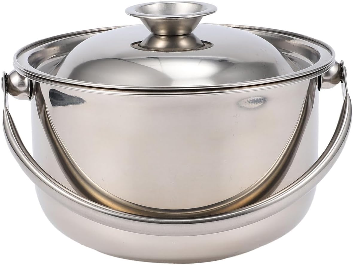 Stainless Steel Cooking Bowl Pasta Pan with Lids, Italian Pasta Cooking Pot, Egg Mixing Bowls, Sauce Pot with Lid,