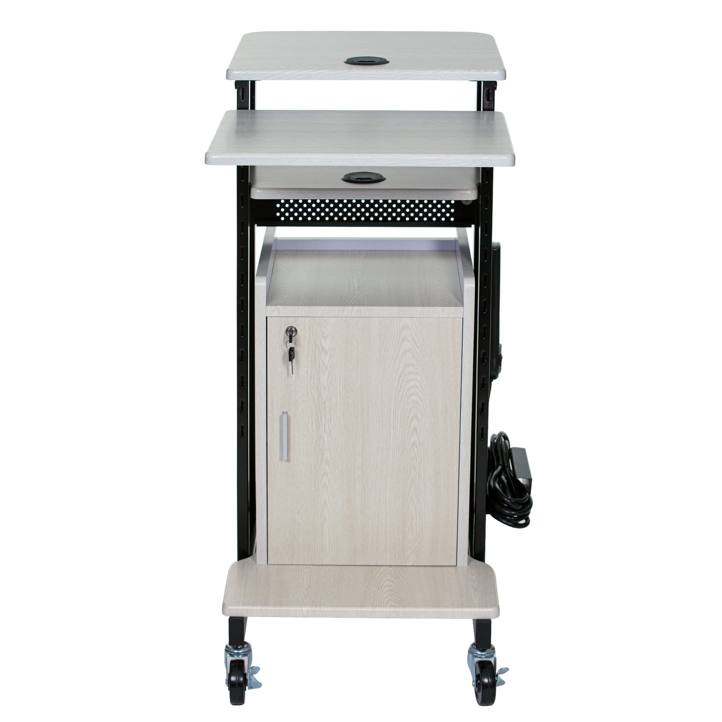 OEF Furnishings Premium Plus Presentation Cart with Storage Cabinet