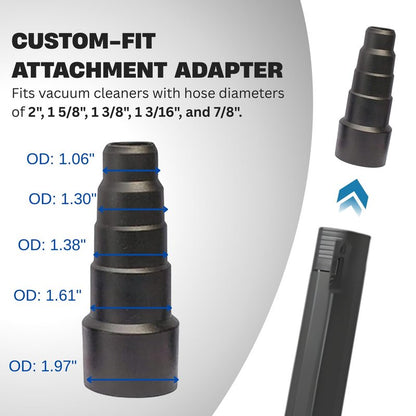 Vacuum Attachment Adapter Kit- Vacuum Hose Adapter - Pool Supply 1-1/4" or 1-1/2" Hoses Connector - Hoses Reducer Adapter - Reducer from 35mm/38mm/42mm to 32mm - from 1 3/8 inch to 1 1/4 inch