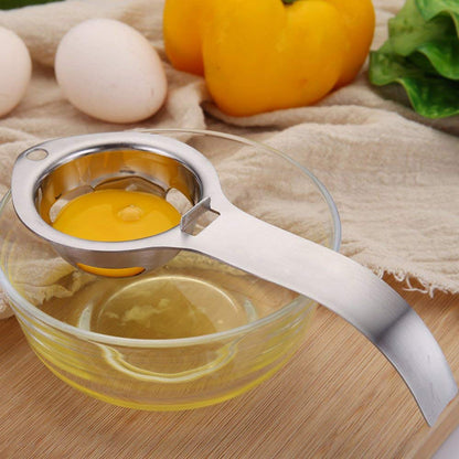 Egg Separator Food Grade Stainless Steel Egg Yolk White Separation Tool 2Pcs