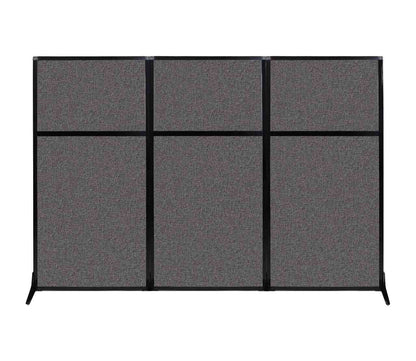 Versare Workstation Partition | Portable Wall Divider | Modern Office Cubicle | Free Standing Privacy Screen | Flexible Work Space | 99" x 70" Charcoal Gray Fabric Panels