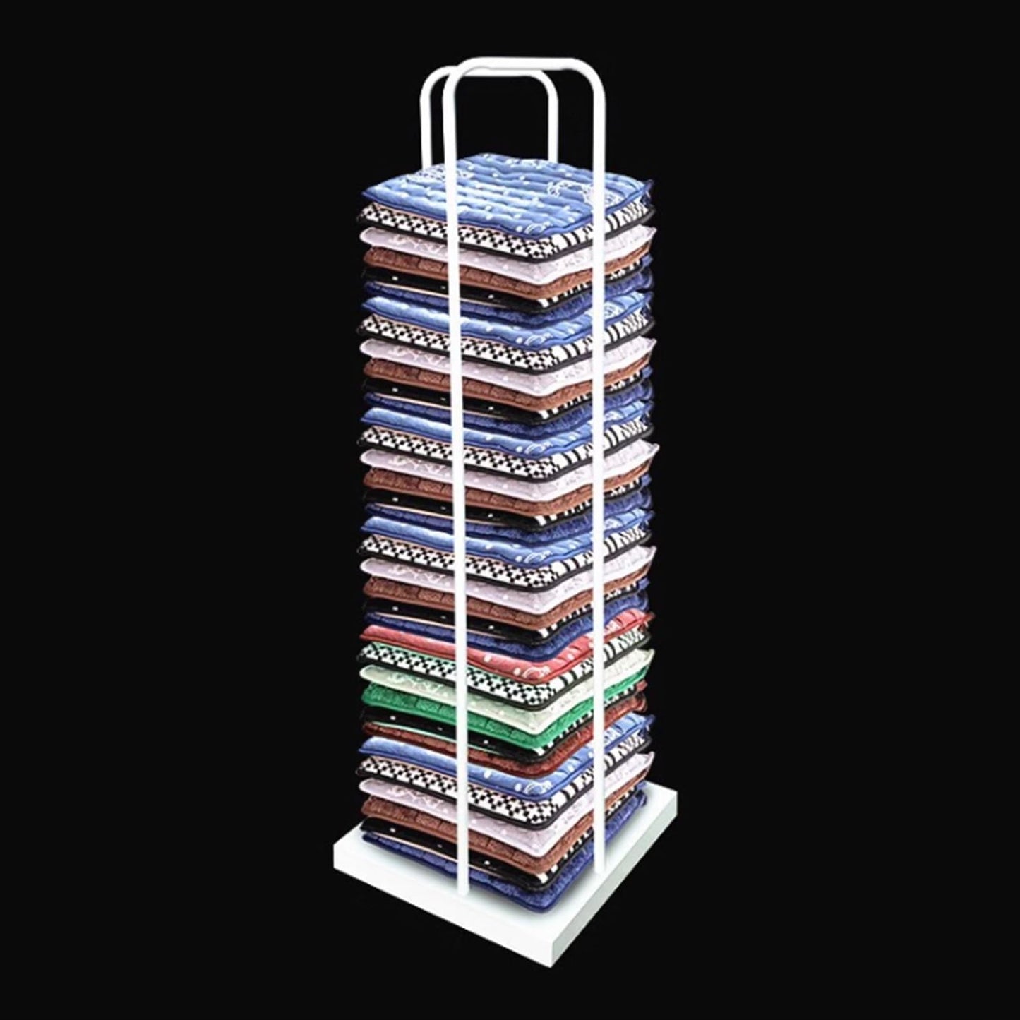 Desirelux Freestanding Pillow Display Rack, Cushion Storage Rack, Metal Steel Frame ，Commercial Retail Pillow Quilt Display Stand for Mall Clothing Stores(Set of 2)