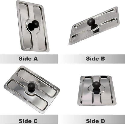 Toaster Cover, Stainless Steel Appliance Top Cover for Electric Bread Maker
