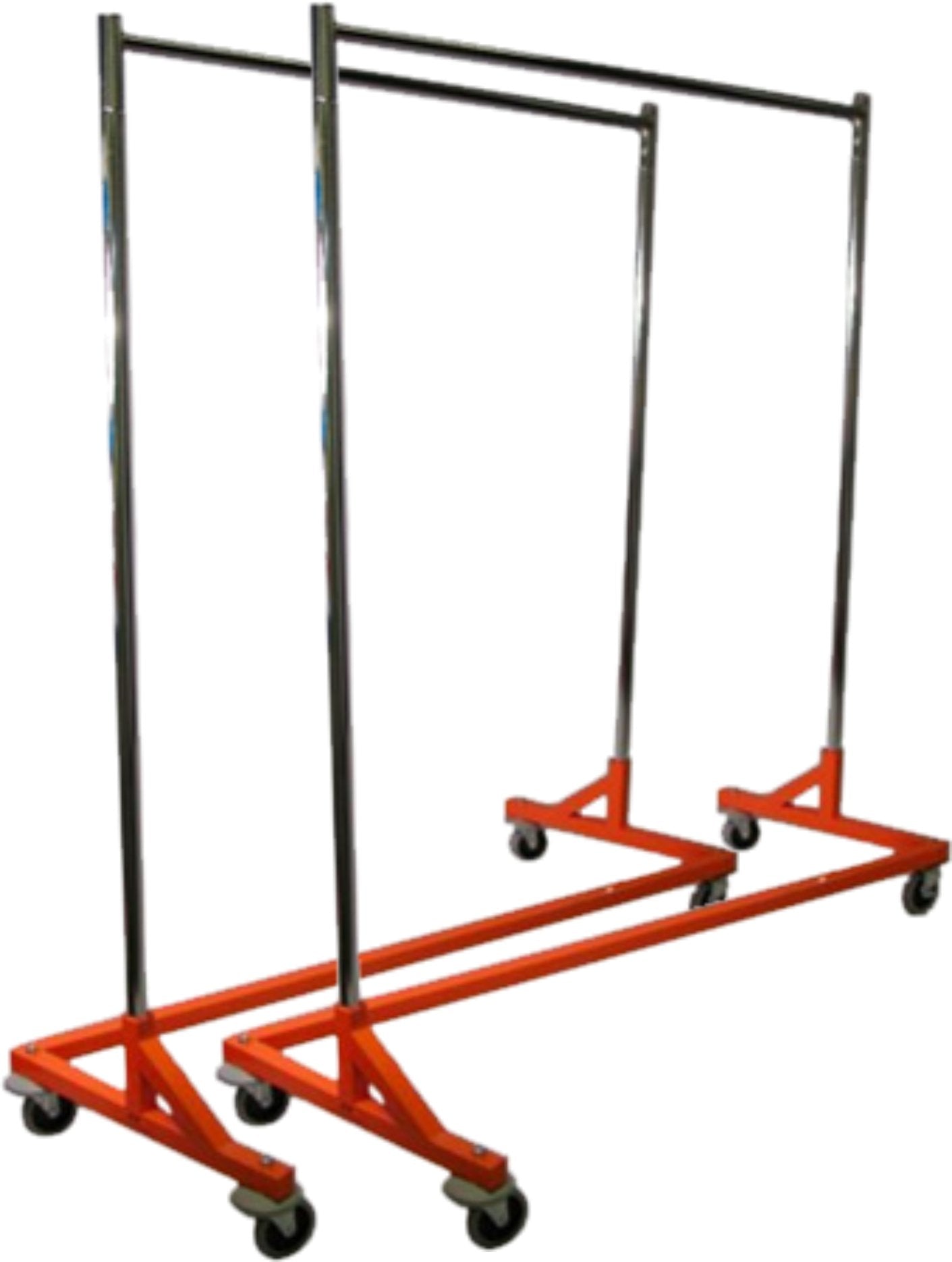 Only Hangers Pair of Nesting Base Heavy Duty Rolling Z Rack Garment Rack Clothing