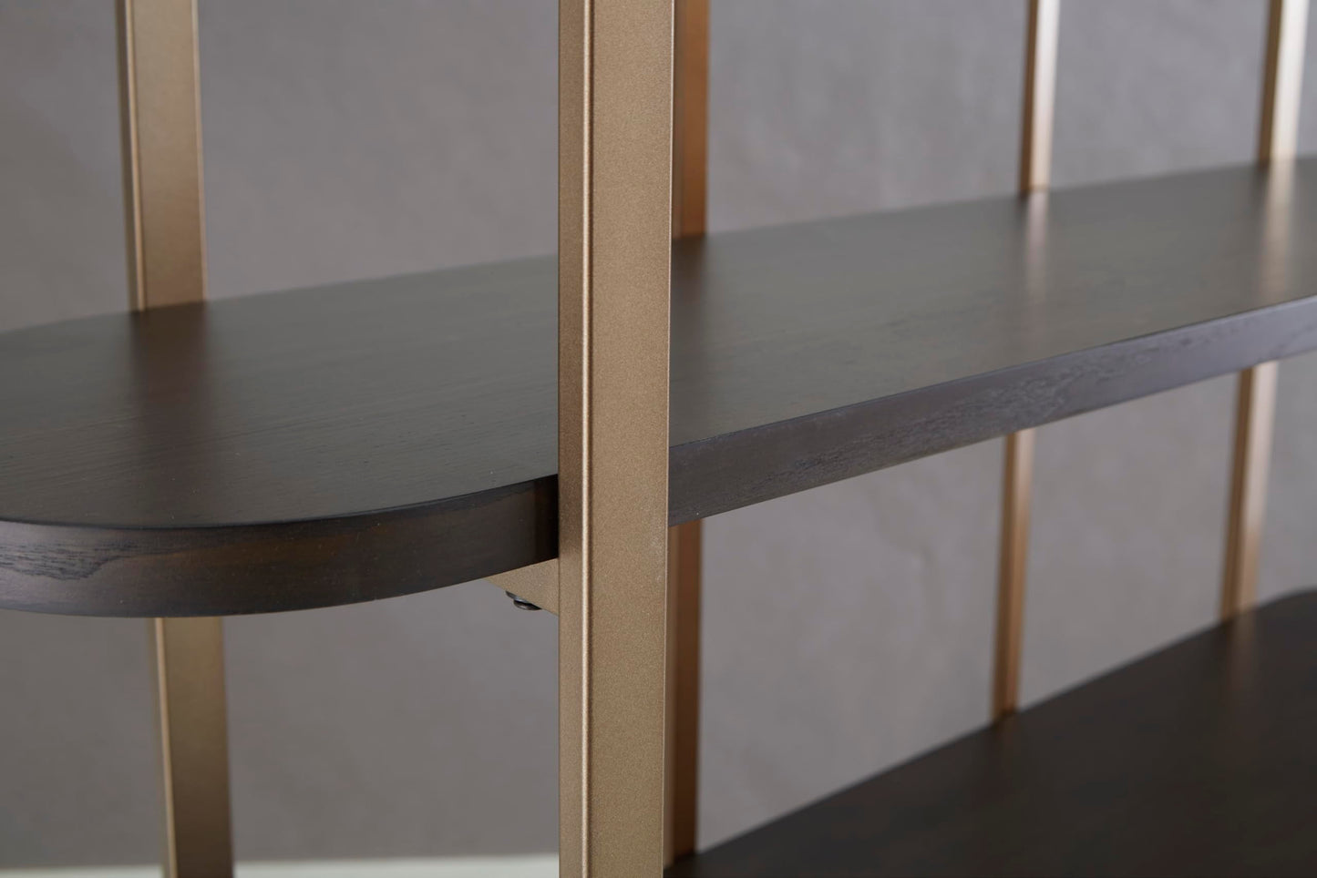 Signature Design by Ashley Brentmour 72" H Bookcase, Metallic & Dark Brown