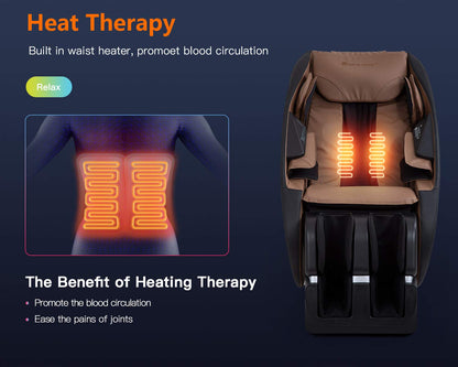 BestMassage Shiatsu Massage Chairs Full Body and Recliner Zero Gravity Massage Chair Electric with Built-in Heart Foot Roller Air Massage Easy to Move for Home Office,Black
