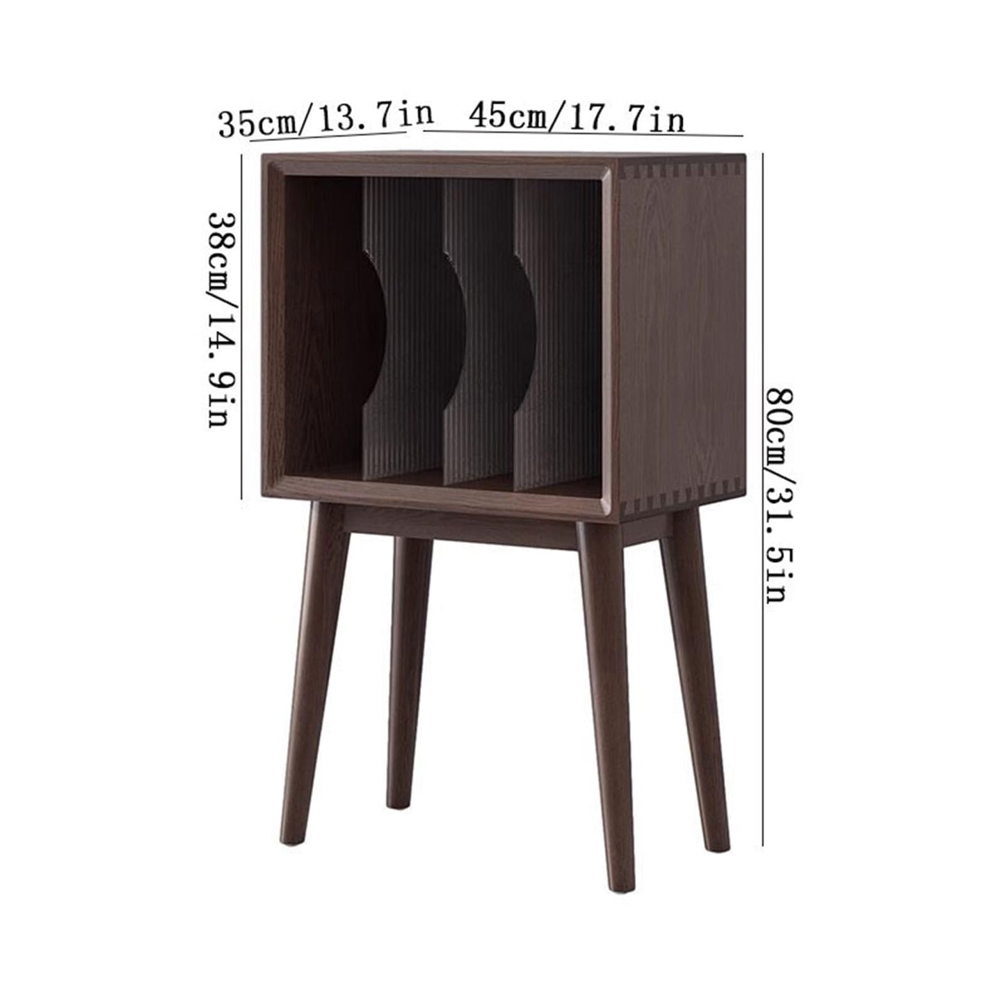 XJOYSL7921 DVD Storage Storage Rack Home Wooden Vinyl Record Storage Cabinet with Legs Display Rack for Albums Books Magazines CD Rack Tower