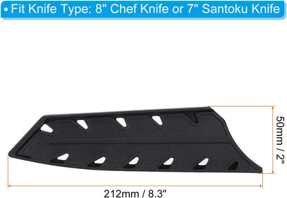 PATIKIL 2 Pack Plastic Safety Knife Cover Sleeves for 8" Chef Knife or 7" Santoku Knife, Universal Blade Protector