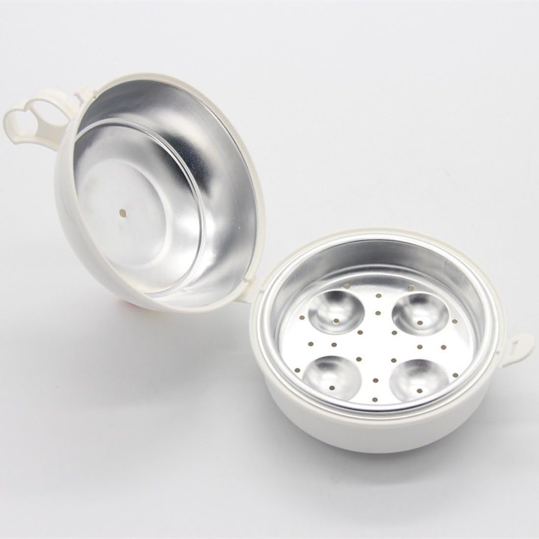 Chicken Shape Microwave Egg Cooker - 4 Eggs Capacity Boiler Steamer Poacher for Omelet & Hard-Boiled Egg