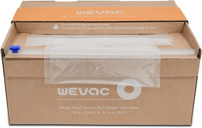 Wevac Vacuum Seal Rolls - 8''x100' & 11''x100' | BPA-Free Food Storage Bags with Cutter