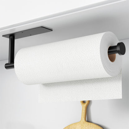 Paper Towel Holder - Self-Adhesive or Drilling, Gold, Wall Mounted, SUS304 Stainless Steel Kitchen Roll Dispenser Under Cabinet