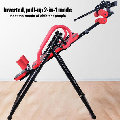 RIEJIN 330 lbs Capacity Inversion Table for Back Pain Relief, Adjustable 4 Gears Heavy Duty Inversion Table Foldable Stretching Muscles