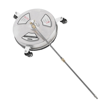 Asixxsix Pressure Washer Surface Cleaner, 4000PSI Stainless Steel Portable with Wheels Power Washer Surface Cleaner, High Pressure with 2 Extension Wand Attachments