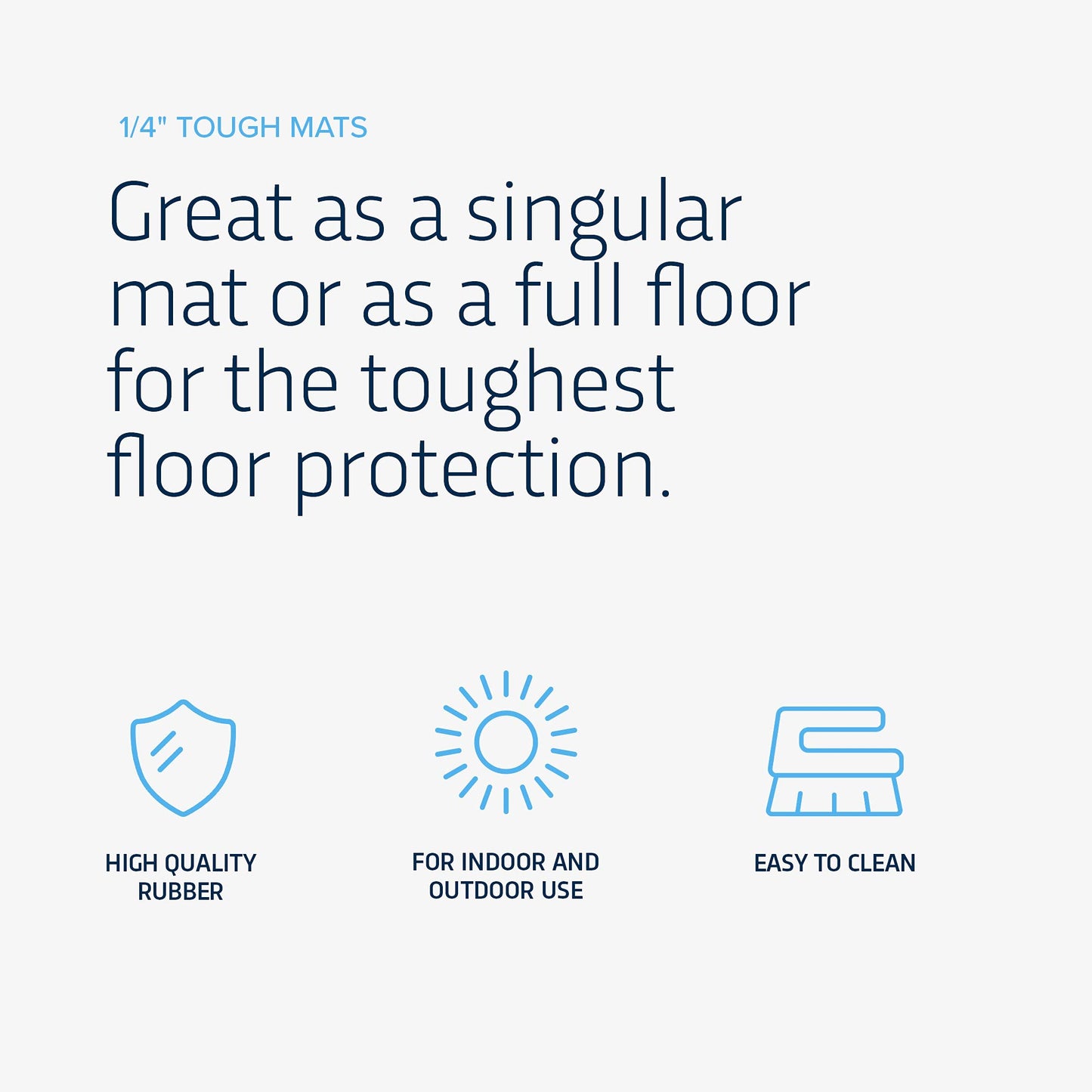 Flooring Inc 1/4" Tough Rubber Flooring Roll | Flexible Recycled Rubber Gym Floor Mats for Home Gym | Heavy Duty Rubber Mat for Home Gyms, Sheds, Horse Stall Mat or Trailer | 5-4’x10’ | Eggshell