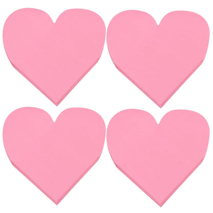 FOIMAS 100pcs Valentine Heart Paper Napkin,Disposable Pink Heart Cocktail Napkins for Anniversary Valentine's Day Party Wedding Birthday Table Decoration Supply