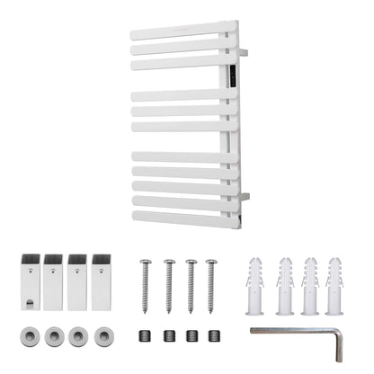 BLARALA Electric Towel Warmer Rack,Heating Towel Warmer, Timer & Temperature Control, 11 Bar Stainless Steel Towel Heater for Bathroom, White, Plug-in(31.5x19.69x4.92in) Nordic Style