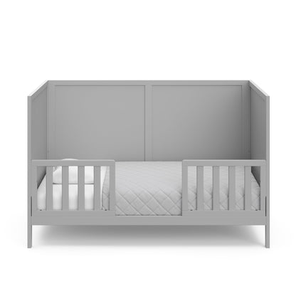 Graco Theo Crib and Mattress Nursery Essentials Pack (Pebble Gray) – GREENGUARD Gold Certified Baby Crib & Crib Mattress, Cribs with Mattress Included, Convertible Crib, Baby Mattresses for Crib