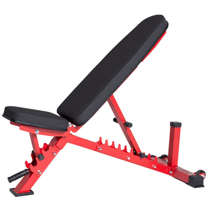 REP AB-3100 Adjustable Bench | Red Weight Bench for Home Gym | Foldable FID Design | Flat Incline Decline Strength Training Equipment | Compact Workout Chair
