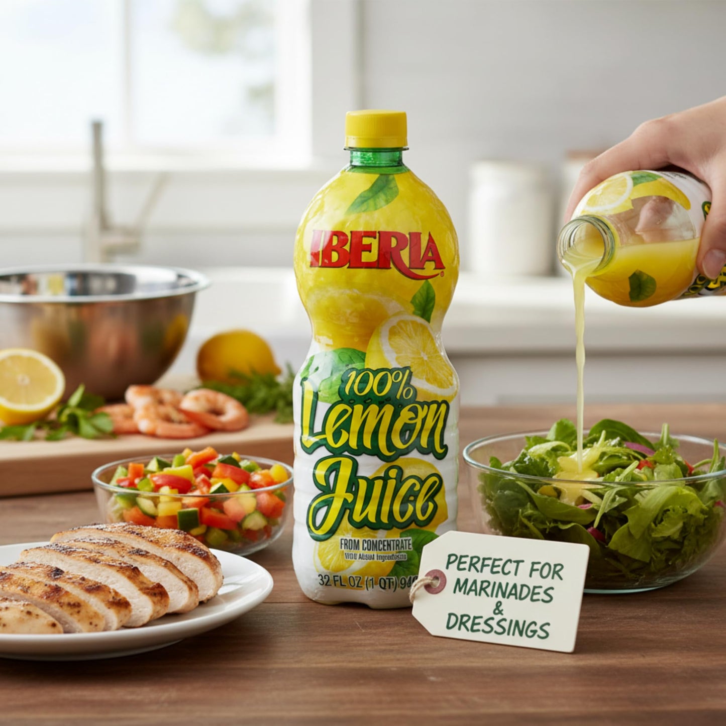 Iberia 100% Lemon Juice, 32 Ounce (Pack of 3)