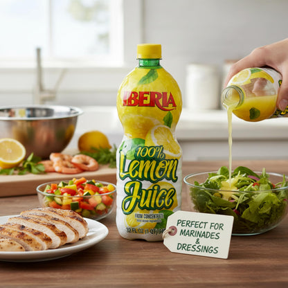 Iberia 100% Lemon Juice, 32 Ounce (Pack of 3)