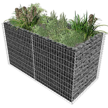 Foknhdi Large Galvanized Raised Garden Bed 70.9 x 70.9 x 39.4 in Silver Steel Planter Box 49.5 ft³ Volume 1400 lb/ft³ Load Outdoor Patio Vegetables Flowers Herb Plot