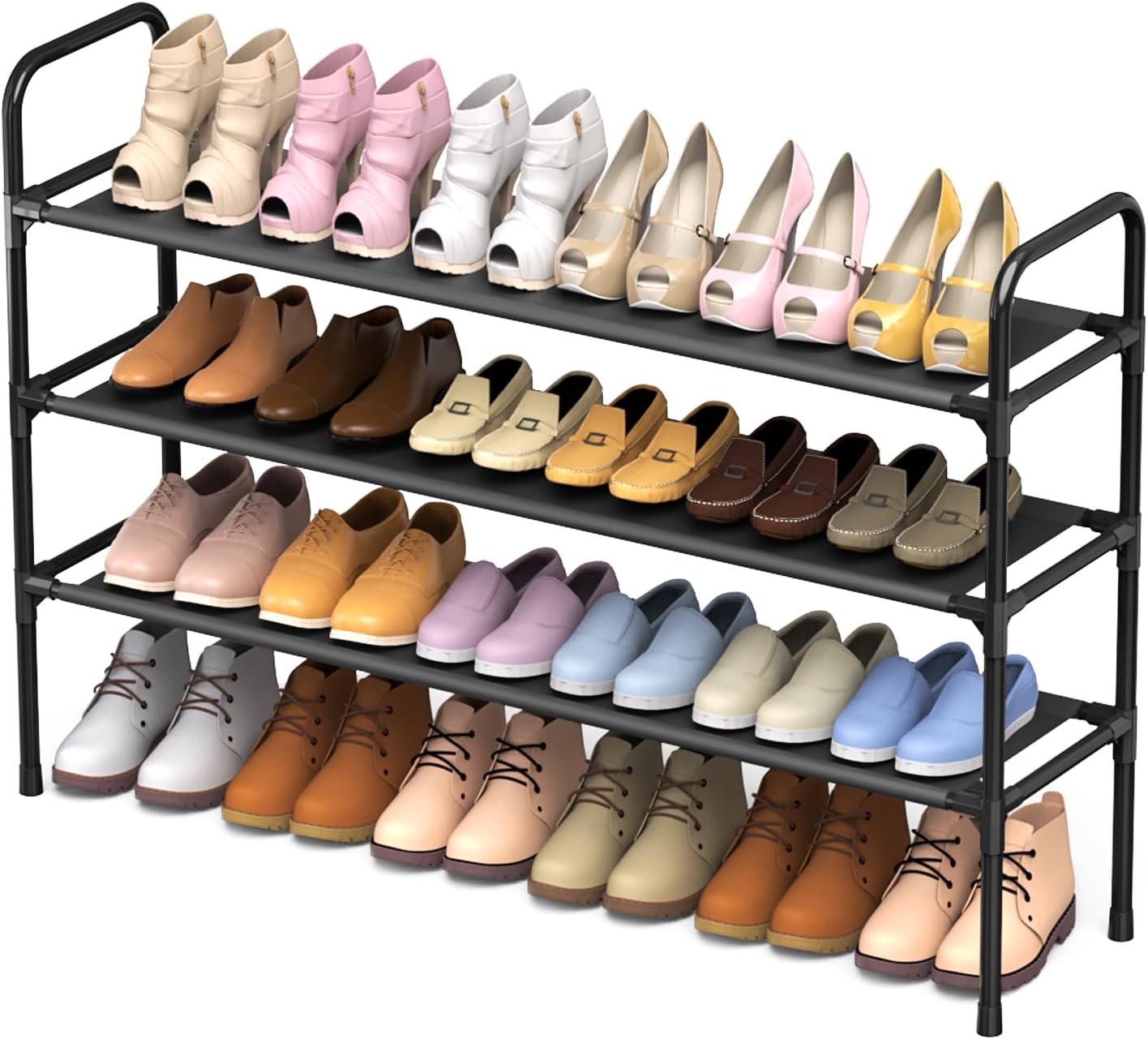 Closet 3 10.8 40.2 25.8 Long Shoe Rack for - Tier Shoe Organizer Storage for Entryway, Front Door Entrance, Metal