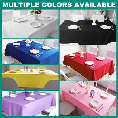 RowinsyDD Disposable Black Plastic Table Cloths - 20 Pack, 54 x 108 Inches for Parties, Weddings & BBQs