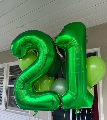 Green Number 11 Balloon - 40 Inch 11th Birthday Decoration for Boys & Girls | St. Patrick's Day Theme