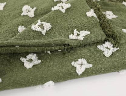 16x26 Tassel,3D Boho Long Lumbar Pillow Cover with Flower Patterned Cotton Decorative Long Lumbar Pillow Cover Pillow