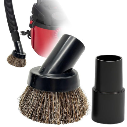 for Shop Vacs Replacement Vacuum Brush Attachment 1.25 Inch (32mm) with Soft Horsehair Bristles - 1-1/4'' Vacuum Accessories Compatible with Milwaukee M18, Eureka Mighty Mite 3670M & More