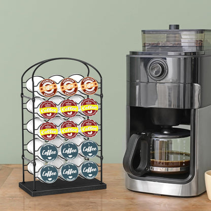 K Cups Holder, Coffee Pod Organizer for Coffee Bar, Home or Office Kitchen Counter (Capacity of 30 Pods, Black)