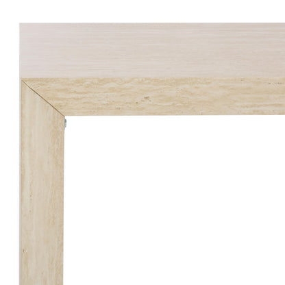 SAFAVIEH Home Collection - Woodrow Faux Travertine Console Table, Minimalist Modern Entryway Accent (CNS7005B)