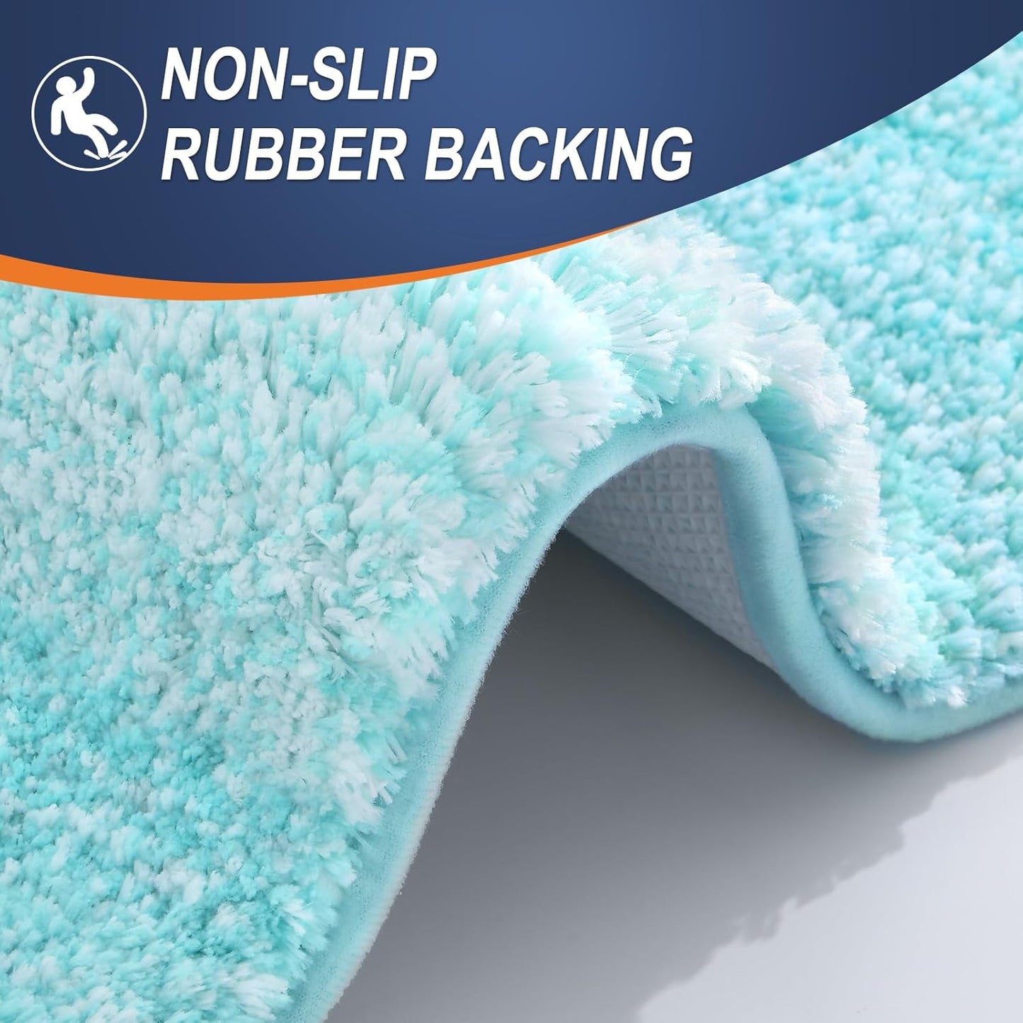 OLANLY Bathroom Runner Rug - Extra Soft Microfiber Mat | Quick-Dry, Washable, 59x20, Teal