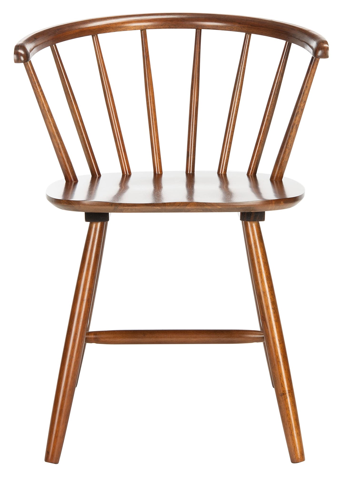 SAFAVIEH Home Collection Ceres Farmhouse Walnut Brown Spindle Back Living Room Accent Dining Chair