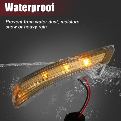 ACROPIX Car LED Front Right Side Mirror Turn Signal Light, Fit for Chrysler Town Country - Pack of 1 Silver Tone