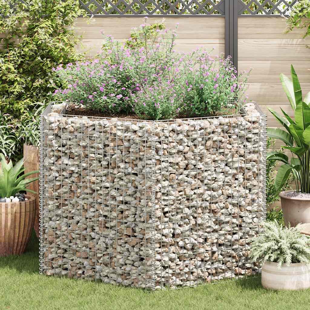 hliofuir Hexagonal Galvanized Steel Raised Garden Bed 63"x55.1"x39.4" Large Outdoor Planter Box Silver Metal Raised Flower Bed for Backyard Patio Courtyard