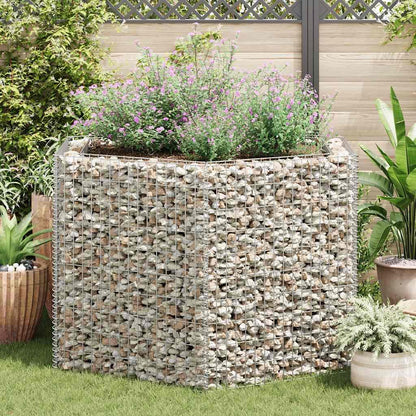 Favemtsl Hexagonal Gabion Raised Bed 63"x55"x39" Galvanized Steel Planter Box for Outdoor Garden Beds, Large Outdoor Raised Flower Bed for Patio, Backyard and Lawn