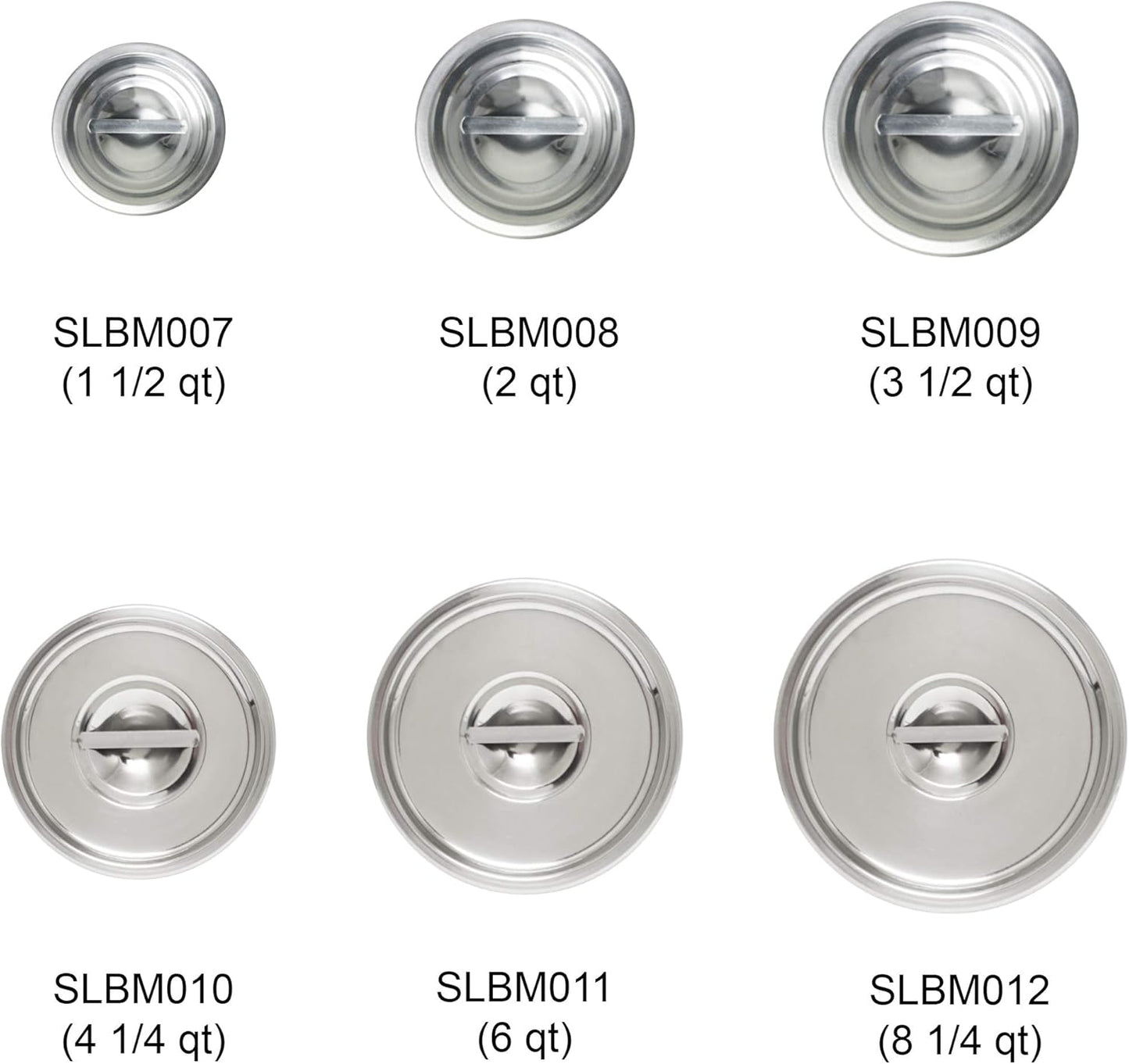 Excellante 2-Quart Stainless Steel Bain Marie Cover