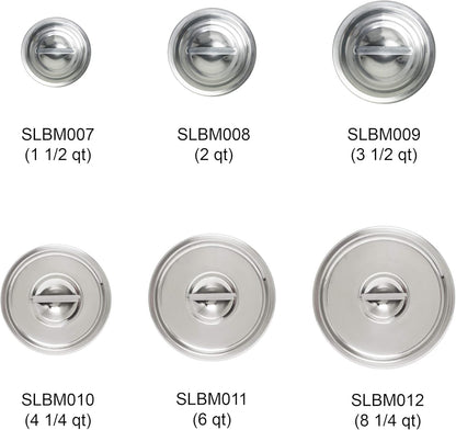 Excellante 2-Quart Stainless Steel Bain Marie Cover