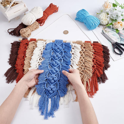 FREEBLOSS Large Macrame Leaf Wall Hanging Kit Leaf Woven Tapestry Bohemian Handmade Leaf Feather Wall Art Decorations Boho Wall Hanging Feather for Apartment Dorm Living Room