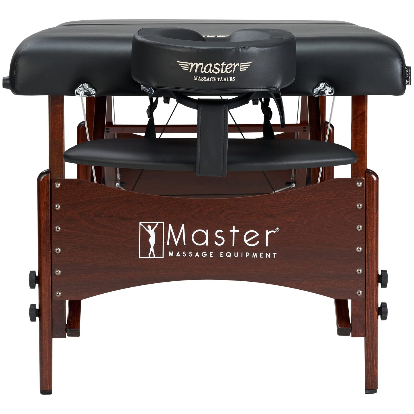 Master Massage Newport Black 30" Professional Portable Massage Table Package in Black with Ambient Lighting System