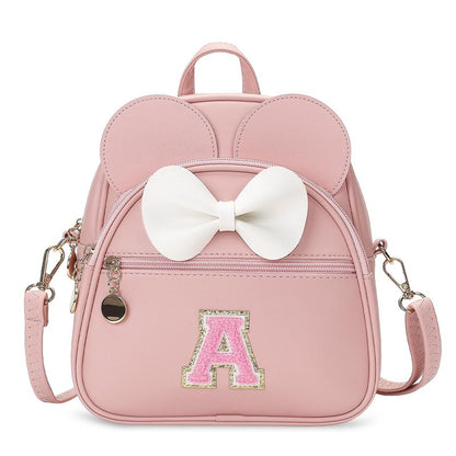 VLJTM Birthday Gift for 2 3 4 5 6 7 8 9 10 Year old Girls Personalized Initial Toddler Mini Backpack Purse for Kids-Pink-A