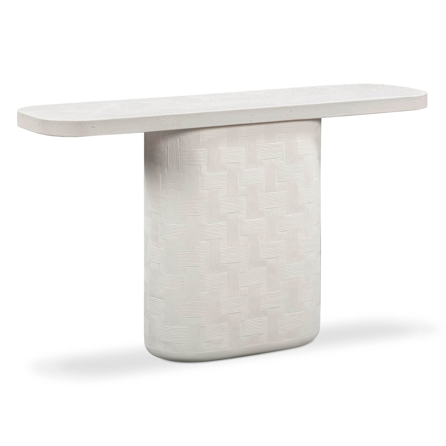 Tov Furniture Suraya Ivory Concrete Console Table