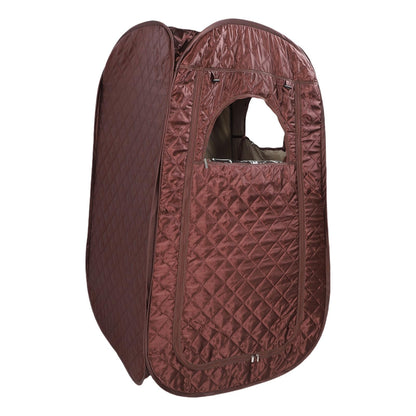 Srliya Portable Sauna Box, 4.76FT Foldable Full Body Steam Sauna Tent with Remote Control and Folding Chair, for Home Relaxation and Gym Use (Wine Red)