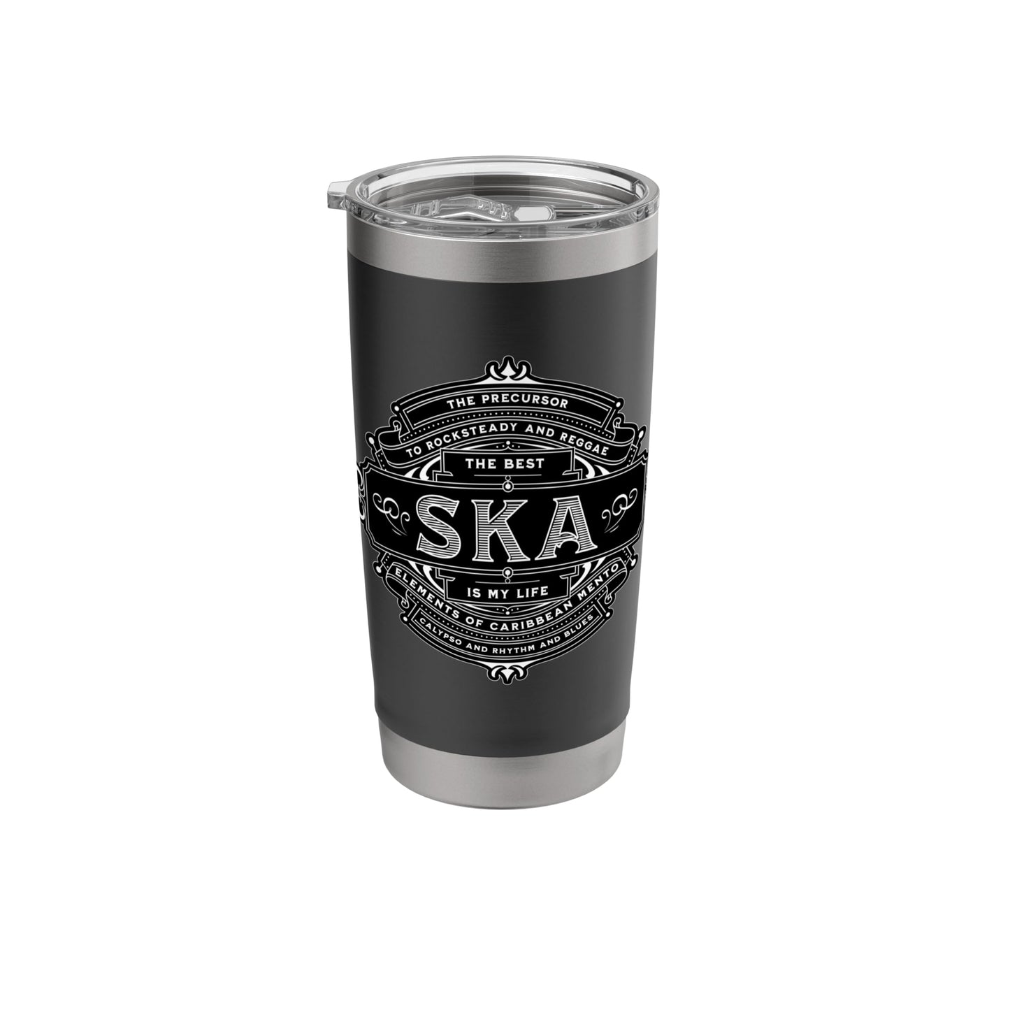 Anti-Racist Ska Punk 2-Tone Chess Checked OI Rude Boy Stainless Steel Insulated Tumbler