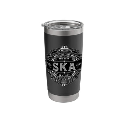 Anti-Racist Ska Punk 2-Tone Chess Checked OI Rude Boy Stainless Steel Insulated Tumbler