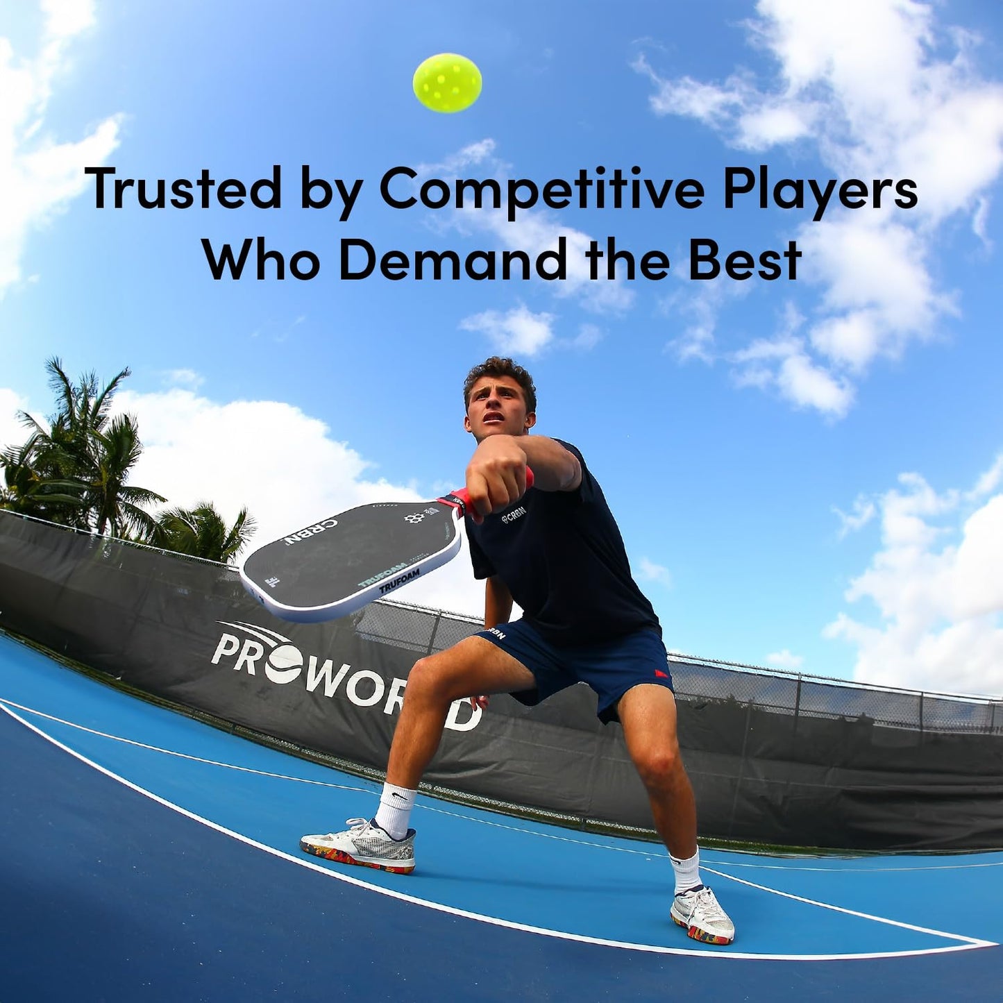 CRBN Pickleball - TruFoam Genesis - Carbon Fiber Pickleball Paddle - First-Ever 100% Foam Core Performance Paddle (Elongated)