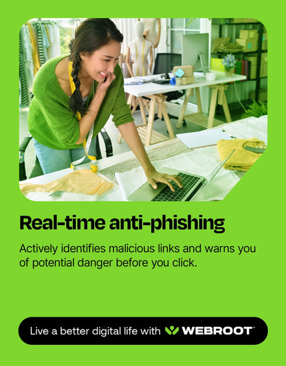 Webroot Internet Security Complete | Antivirus Software 2025 | 5 Device | 2 Year Download for PC/Mac/Chromebook/Android/IOS + Password Manager, Performance Optimizer